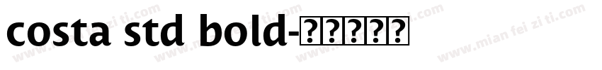 costa std bold字体转换